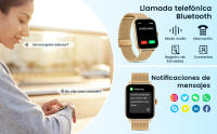 Reloj inteligente con Bluetooth para hombre y mujer, pulsera con Dial personalizado, control del ritmo cardíaco, llamadas, para Android e IOS, 2025 - details 1
