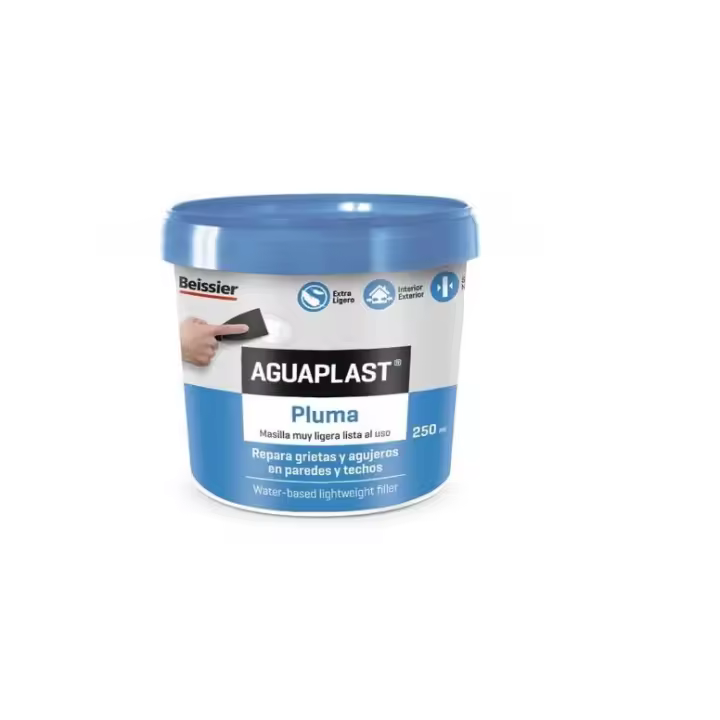 Masilla Aguaplast Pluma Beissier lista Para Usar para reparar grietas y agujeros en paredes y techos - 1
