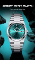 Reloj De Cuarzo Para Hombre PAAZOMU Con Pantalla Luminosa Y Multifuncional Acero Inoxidable Resistente Al Agua Cronógrafo Fecha Estilo Casual - details 0