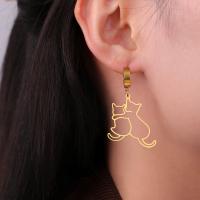 Pendientes Colgantes De Acero Inoxidable Cazador Con Gatos Y Gatitos Para Mujeres Y Niñas Joyería De Moda 2024 Regalo De Cumpleaños - details 8