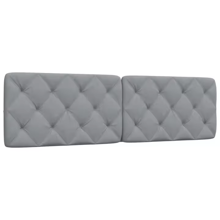 Cabecero de cama acolchado tela gris claro 180 cm - 1