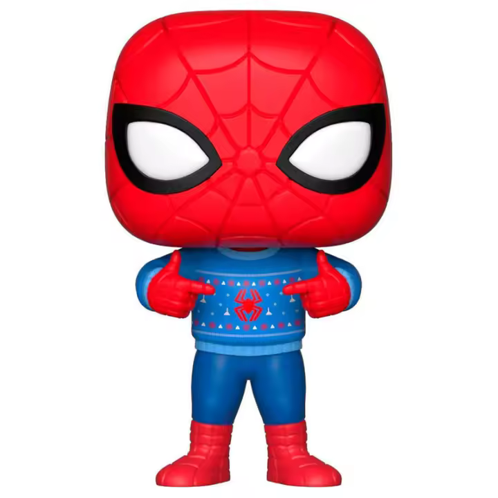 Figura Pop Marvel Holiday Spider-Man With Ugly Sweater-Figura de Vinilo Coleccionable - Idea de Regalo- Mercancia Oficial - Juguetes para Niños y Adultos - Movies Fans - Muñeco para Coleccionistas y Exposición - 1