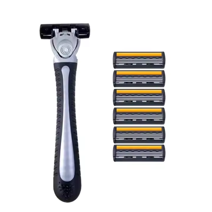 Afeitadora Manual Para Hombres Con Hoja De Acero Inoxidable Tríptica Afeitadora De Cabeza Herramienta De Peluquería Masculina - 1