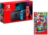 Nintendo Consola Switch Rojo / Azul Neón V2 Consola Pack + Juego Super Mario Odyssey - details 0