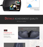 Masajeador Eléctrico De Cuerpo Completo Con Calor Y Masaje Profundo Shiatsu Para Cuello Espalda Hombros Piernas Y Pies Portátil Para Hogar Y Oficina - details 7