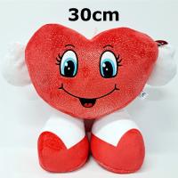 Peluche Corazón Suave y Tierno 30cm Rojo Blanco Te Amo Te Quiero - Regalo San Valentín - details 1