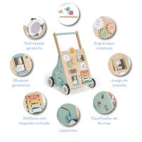 MS Montessori MIMO - MONTI - MAXI - Andador de madera para bebés - Carrito correpasillos con juguetes y actividades para los primeros pasos - Caminador para bebé +12 meses - details 0