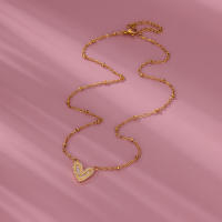 Collar De Bodas En Acero Inoxidable Con Zirconia Blanca Y Corazón Para Mujer Joyería De Accesorios Colgante Geométrico Vintage Unisex - details 0