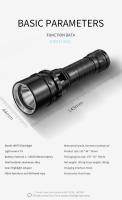 Linterna De Buceo LED Potente T6/L2 Profesional Antideslizante IP68 Impermeable Con Batería 18650 Para Aventuras Al Aire Libre - details 10