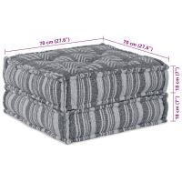 Pouffe Modular vidaXL Gris 70x70x36 Tela - details 7