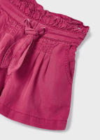 Mayoral Pantalón Corto de Niña Fucsia Goma Ajustable Lazo Decorativo - Cómodo y Moderno Pantalón Corto de Niña en Color Fucsia con Goma Ajustable y Lazada Decorativa - Short niña. - details 3