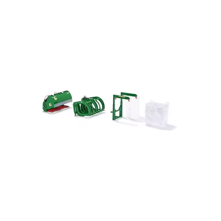 Wiking Conjunto B John Deere Verde Tractor Cargador Frontal Hidráulico - 1