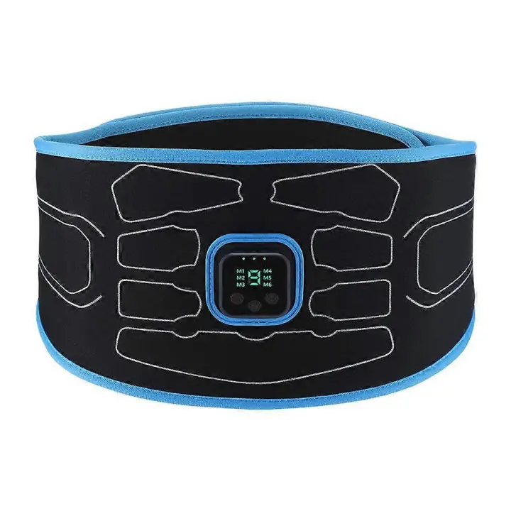 Smart EMS Abdominal Trainer Muscle Stimulator Toner Fitness Vibration Waist Belt Body Slimming Belt Electric Weight Loss Unisex - 1