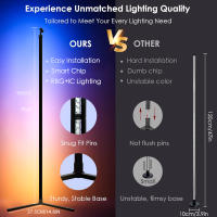 Lámpara De Piso Inteligente RGB LED Con Control De Atardecer Y Sincronización De Música Cambio De Color Luz De Ambiente Para Escritorio Decoración De Navidad - details 13