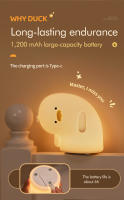 Lámpara De Noche LED Recargable En Forma De Pato De Silicona Para Niños Decoración De Habitación Luz Atmosférica Regalo De Cumpleaños - details 22