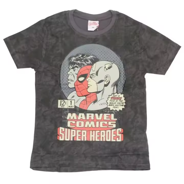 Camiseta adulto Marvel Comics- Super Hereoes gris Talla XXL Raíz MERCHAN-STORE Camisetas - 1