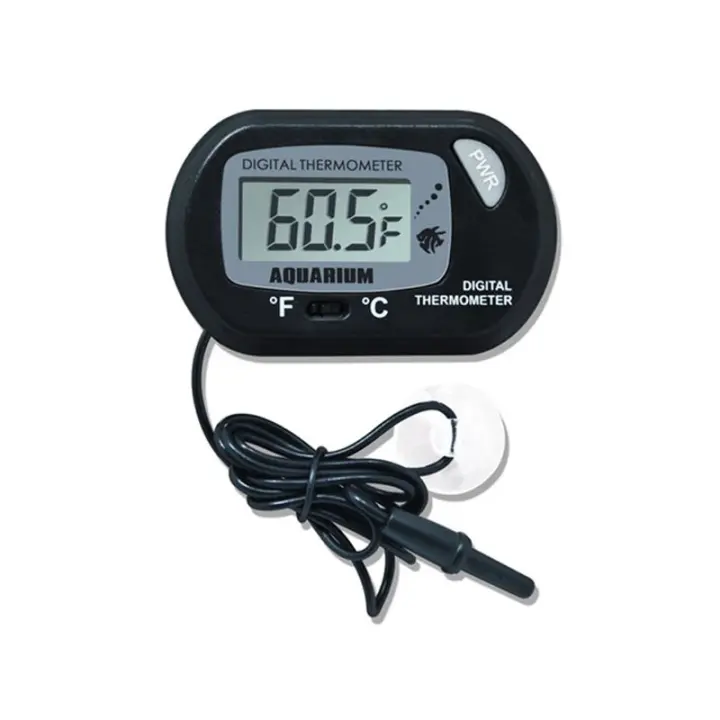 Termómetro Para Acuario Electrónico Digital Impermeable Para Pecera Reptiles Tortugas Con Ventosa Para Medir La Temperatura Del Agua - 1