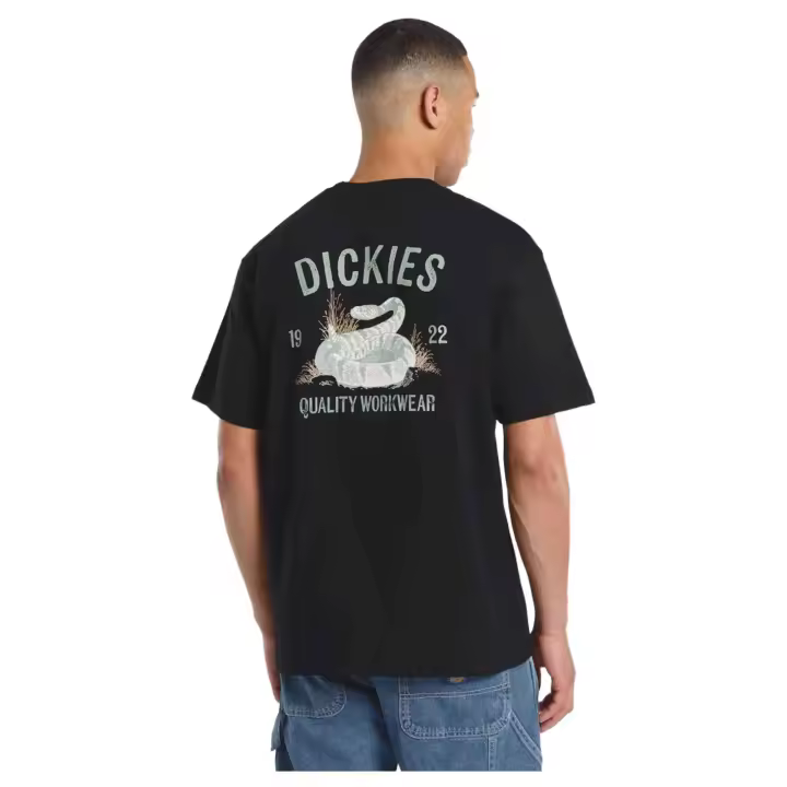Camiseta de Manga Corta Dickies Snake para hombre en color negro - 1