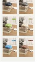 Taburete Pequeño Universal Con Ruedas Asiento Redondo Multifuncional Para Niños Taburete De Cambio De Zapatos Con Rodillos Estilo Minimalista Moderno Material De Cuero Sintético - details 13