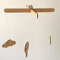Globo de aire caliente de madera, carillón de viento colgante, adornos de pared, campana de cama de bebé, estilo nórdico, decoración de habitación de niños, accesorios para fotos de guardería - details 3