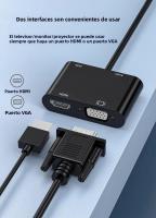 Adaptador Splitter 2-en-1 1080P HDMI Compatible VGA Con Audio 3.5mm Compatible Con Laptops Y Monitores Cable HDMI-Compatible - details 3