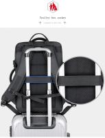 Bolsa para portátil de 17 pulgadas para hombre, mochila Extensible de viaje de negocios con puerto de carga USB y diseño impermeable de gran capacidad, 36-55L - details 10