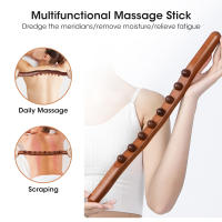 Masajeador De Madera De Abeto Universal Para Masaje Espalda Y Tratamiento De Puntos Terapéuticos Herramienta De Relajación Guasha Massajeador Abdominal - details 10