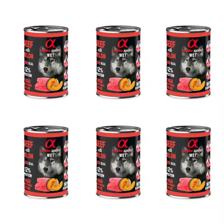 Alpha Spirit Canine Ternera con Melón para Perros Adultos 6x400g - 1