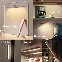 Lámpara De Pared Sin Cable Con Espejo Y Luz LED Ajustable Iluminación De Lectura Diseño Moderno Para Dormitorio Y Sala - details 3