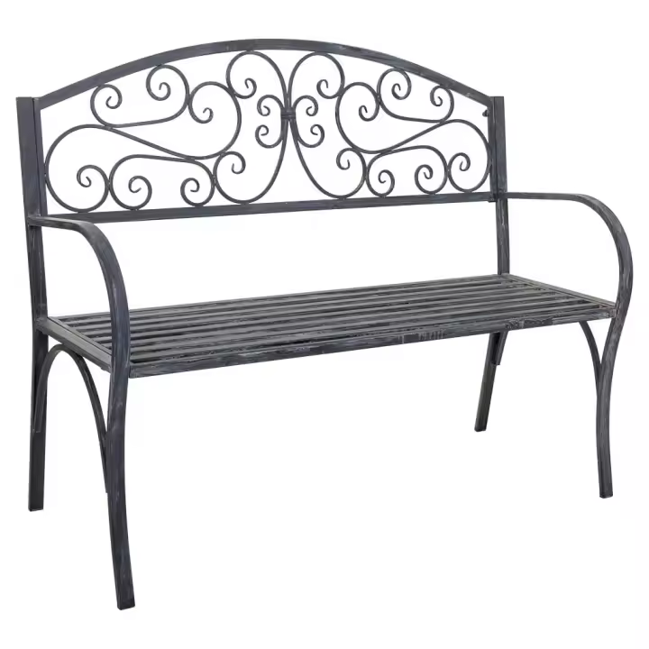 WANDERLUST DECO Kit Banco de Metal  | Asientos para Exterior - Resistente y Moderno - 1