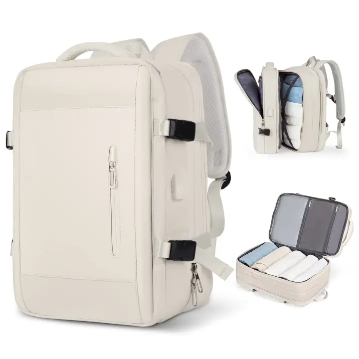 Mochara de Viaje en Cabina de Avión 45x33x22 Maleta de Cabina para Mujer Mochara Bolsa de Viaje Equipaje de Mano Bolsa de Cabina Mochipa Impermeable para Portátil Para Hombre With USB - 1