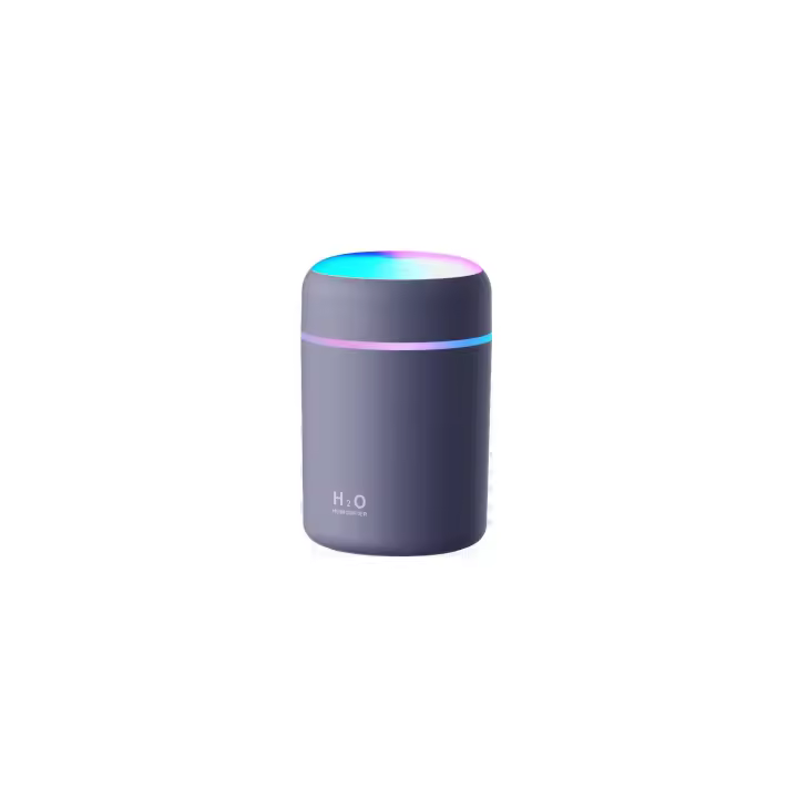 Mini humidificador de 4,68*3,07 pulgadas, humidificador de niebla USB de 300 ml, humidificador ultrasónico silencioso con luz LED, difusor de aceite esencial portátil, múltiples modos de pulverización, apagado automático, adecuado para el hogar - 1