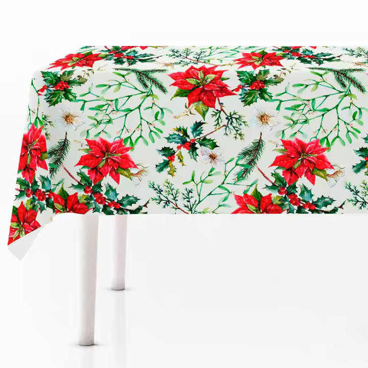 Lanovenanube Mantel de Navidad Antimanchas para Mesa Rectangular - Protege Tu Mesa con Estilo - 1