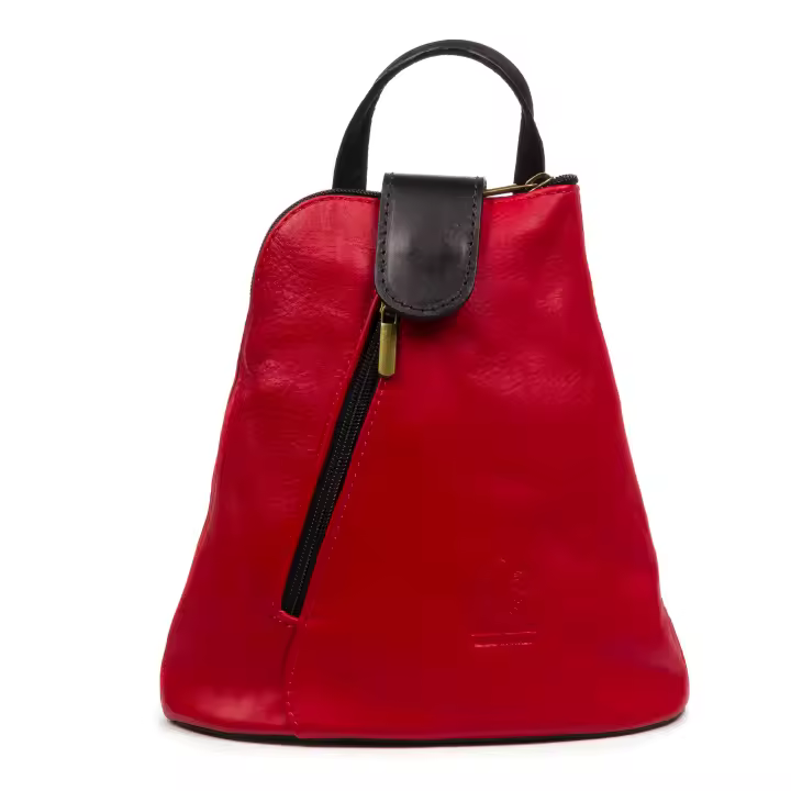 .. Carlotta Bolso mochila Mujer.Piel Auténtica Sauvage. Hecho en Italia. Cuero italiano genuino. - 1