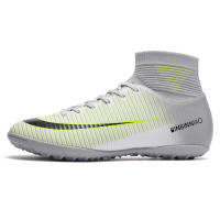 Zapatos De Fútbol Profesionales Para Hombres Antideslizantes En Campo De Grama Zapatillas De Fútbol Con Punta De Hierba TF Entrenamiento De Torsión De PTPP Material Superior PVC Suela De Goma - details 1