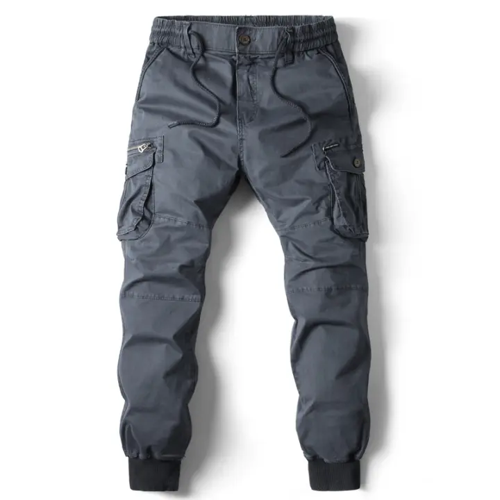 Pantalones De Cargo Para Hombre Casual Cotton Talla Grande Traje Militar De Calle Pantalones De Trabajo Tácticos De Media Altura - 1