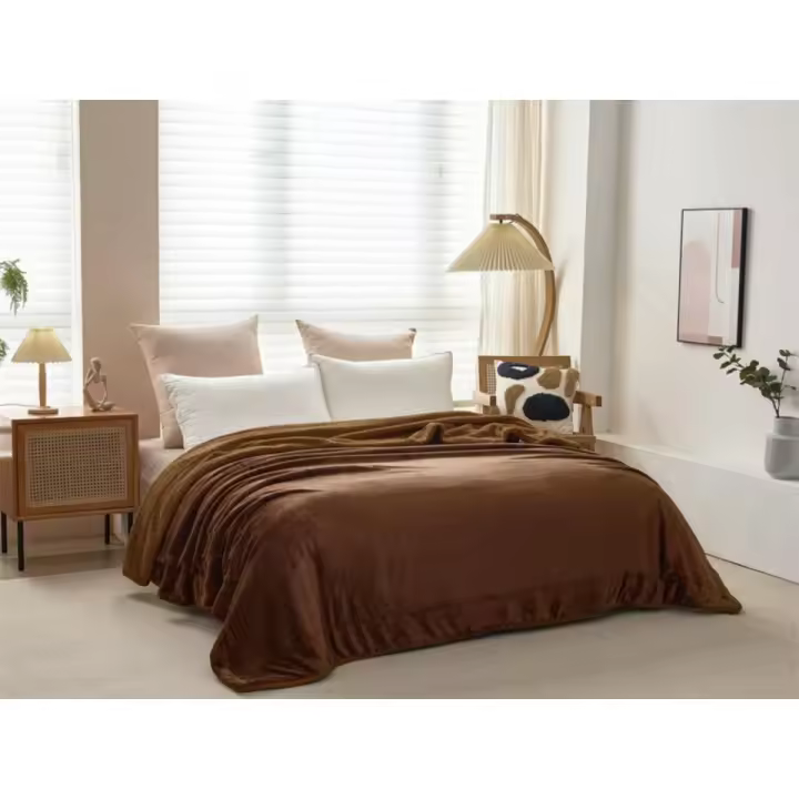 ILOVEHOME Edredón Invierno con Sherpa Borrego, con Funda de Almohada, Cálida y Suave, Color Marron - 1