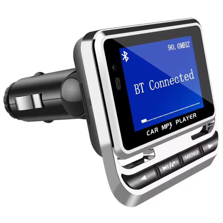Transmisor FM Para Coche Colorido Bluetooth 5.0 Inalámbrico Kit De Auto Manos Libres Receptor De Música AUX MP3 Con Carga Rápida QC3.0 - 1