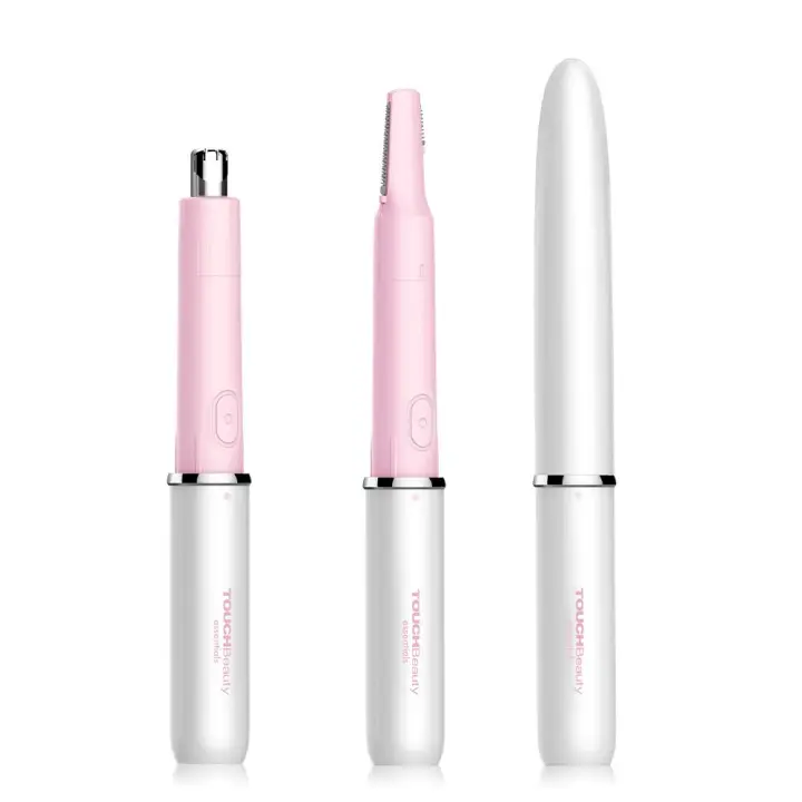 Recortadora de vello, adecuada para cejas faciales, nariz, orejas y vello corporal, depiladora todo en uno, unisex, afeitadora de doble hoja, con batería - 1