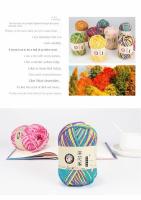 Yogur Cotton Cinco Hilo Gradual Cambio Sección Teñido Color Bebé Lana Medio Grueso Tejido a Mano Ganchillo Muñeca Zapatos Tejidos Para Adultos - details 5