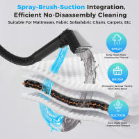 Aspiradora Limpiador de agua para tapicería Teendow C6 Aspiradora Aspiradoras de líquidos y sólidos sin cable para mascotas Alfombras, potente succión de 12 KPa, bajo ruido (≤80 dB), capacidad del tanque de agua de 1250 ml - details 7