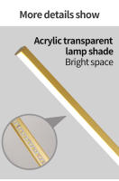 Lámpara Colgante LED Minimalista Moderna Ajustable En Oro Para Comedor Chandelier Lineal Para Hogar Iluminación Dimmable Con Fuente De Aluminio Incluida - details 19