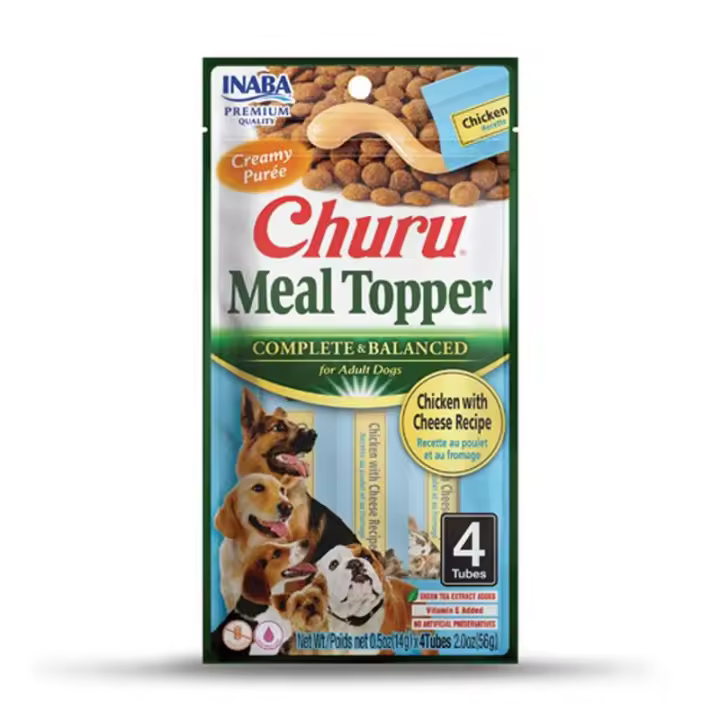 Inaba Churu Meal Topper Snacks de Pollo y Queso para Perros (12x4x14gr) - 1