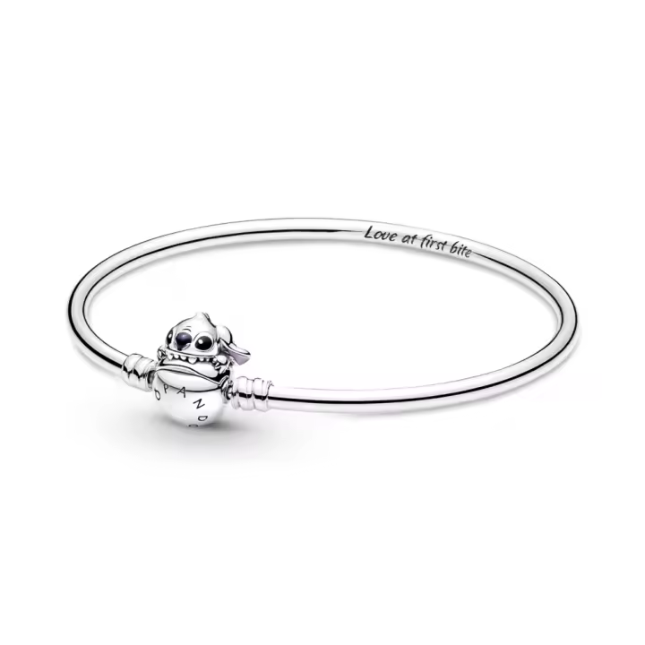 Pandora Disney DisneyPulsera Rígida Pandora Moments en plata de ley Cierre Mordisco Stitch de 591683C01 , para Mujer - 1