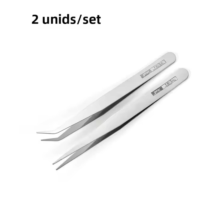 2pcs Aretes Anti-estáticos De Alta Calidad Para Joyería Y Costura Herramientas De Accesorios De Bricolaje Metálicas Long Nose - 1