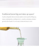 FaSoLa Mini Funel De Aceite De Silicona Plegable Eco-amigable Para El Hogar Y La Cocina Herramientas De Accesorios De Cocina - details 1