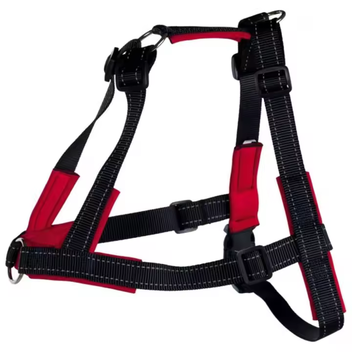 TRIXIE Arnés Guía Soft, M–L, 55–90cm/25mm, Negro - 1