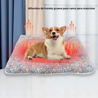 Alfombra De Mascota De Flannel Gruesa Cama Para Perros Y Gatos Invierno Caliente Alfombra De Descanso Suave Para Animales De Compañía - details 1