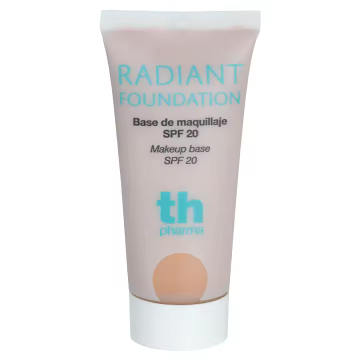 Thader Pharma Base de maquillaje en crema Radiant Foundation, de cobertura media graduable y acabado natural, 40 ml - 1