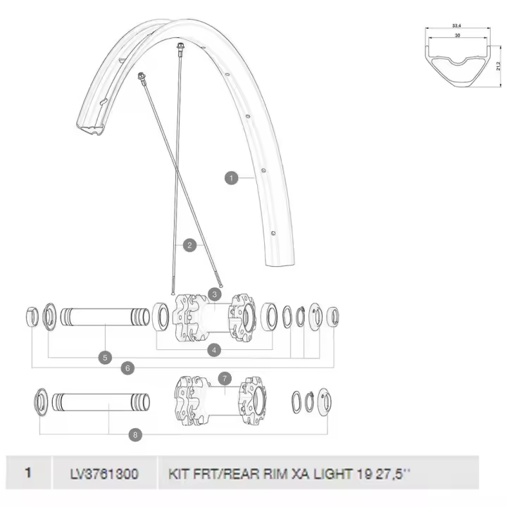 Mavic Llanta Xa Light 19 Negro Aros - 1